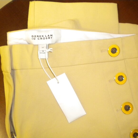 NWT - 10 Crosby Derek Lam Women's Kelis Ankle Straight Leg Sailor Pants - Picture 1 of 5